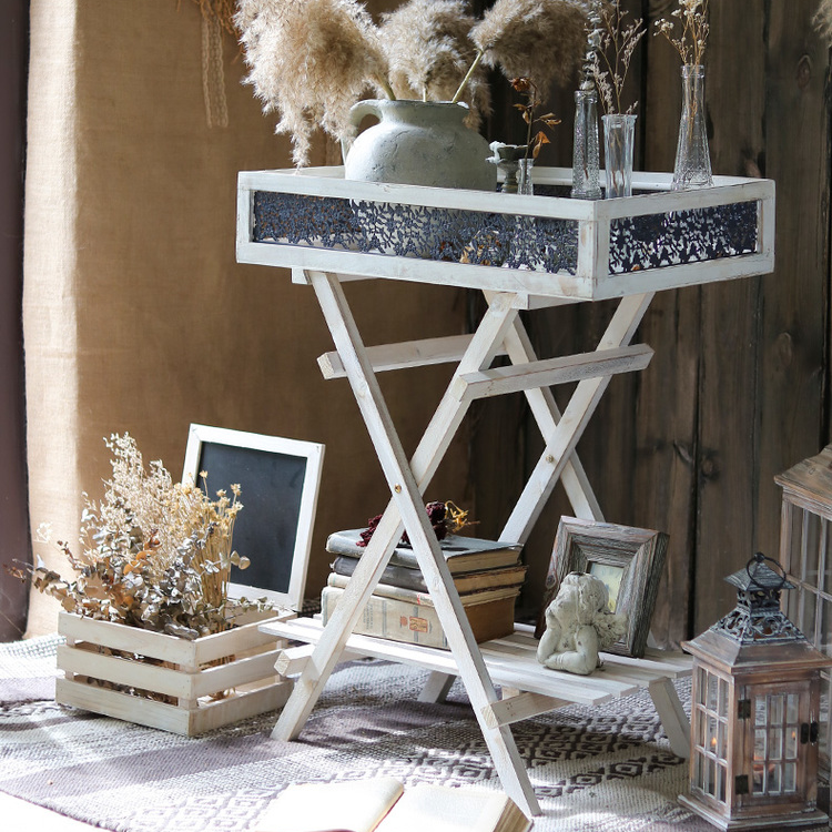 Khajag Foldable Double-Shelf Plant Stand