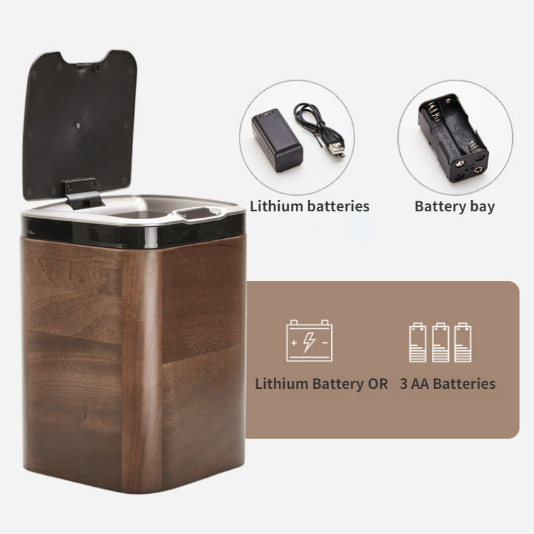 Sapele Sensor Touchless Trash Can