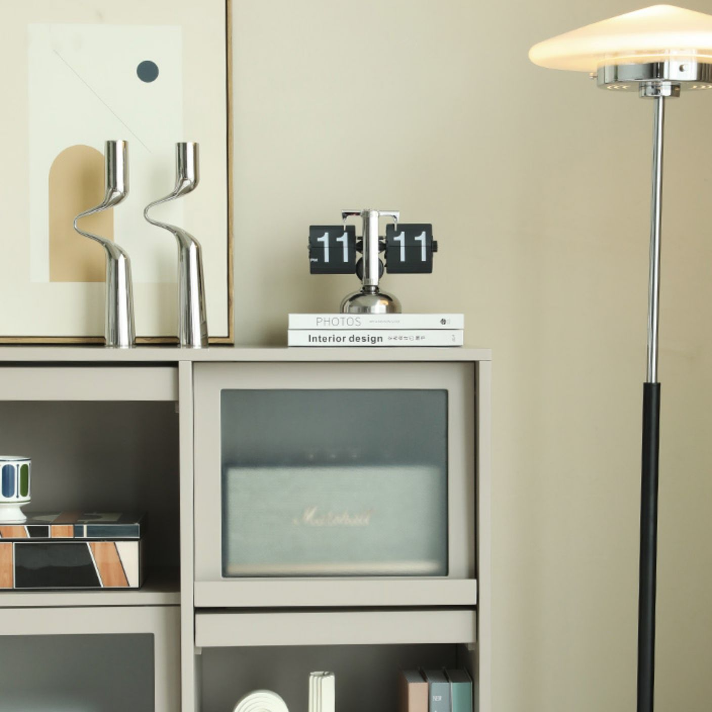 Shaelyn Bookcase with Tilt Up Door