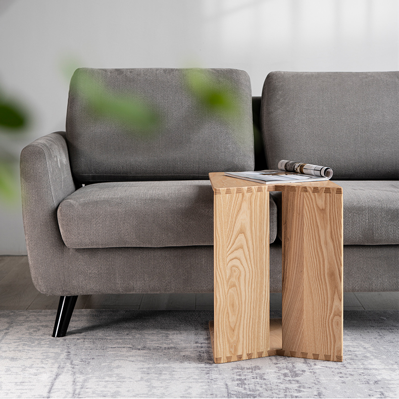 Ash Wood End Table Set