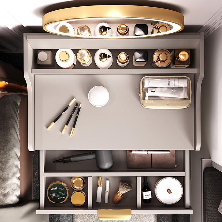 Vose Makeup Vanity Set with Stool and Mirror