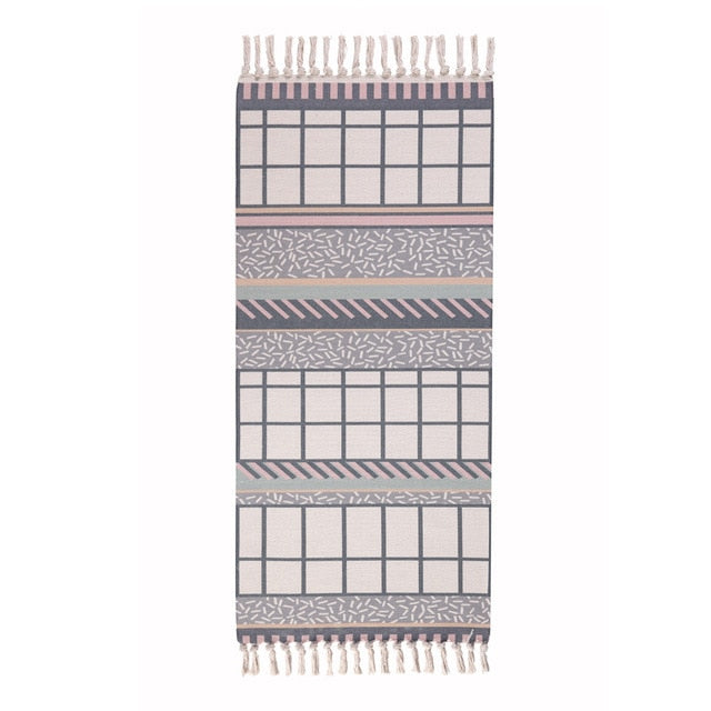 WHOVEYON Cotton Bedroom Rug