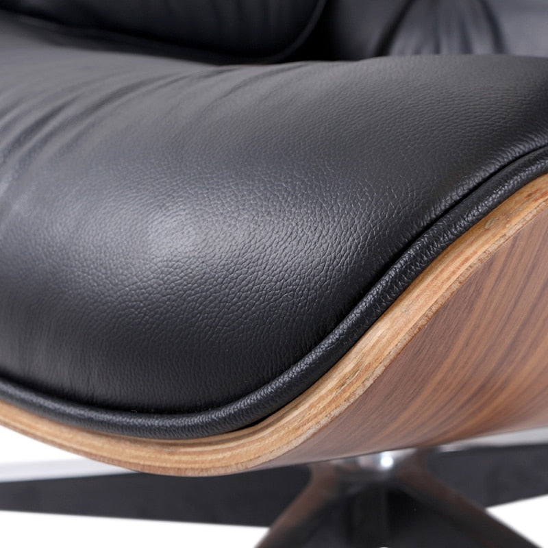 Lomas Leather Lounge Chair with Ottoman