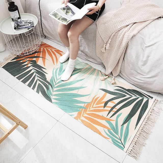 Salerno Morning Greeting Tassel Area Rugs