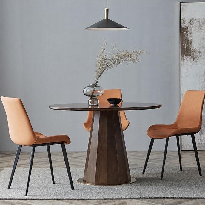 Melin Solid Wood Pedestal Dining Table