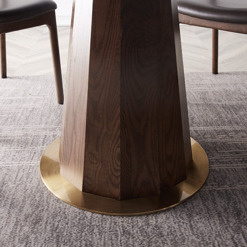 Melin Solid Wood Pedestal Dining Table