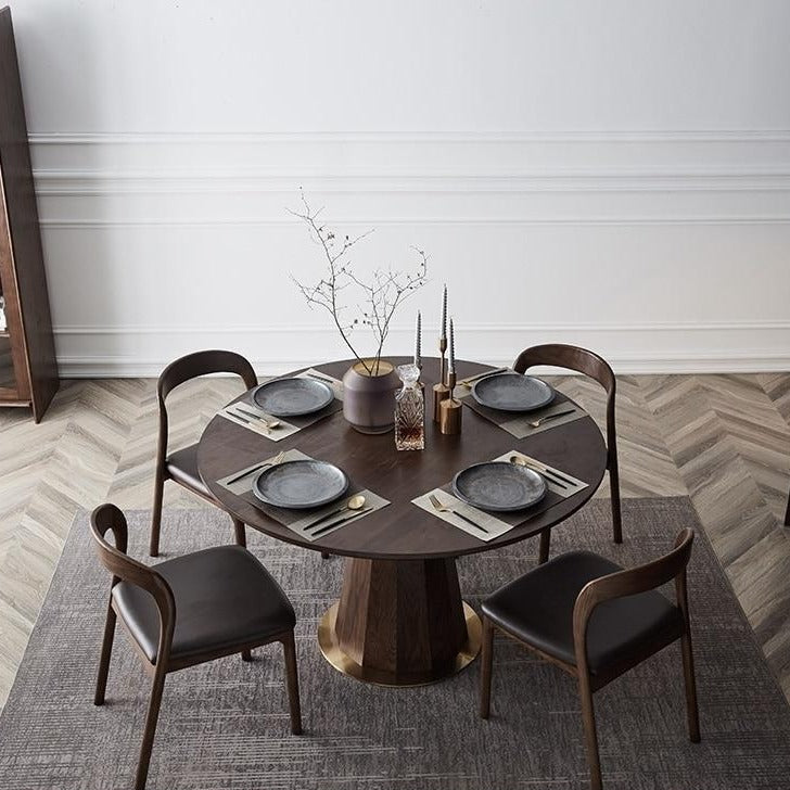 Melin Solid Wood Pedestal Dining Table