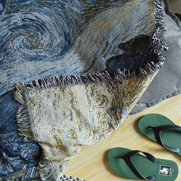 Starry Night Flatweave Rugs/Tablecloth/Blanket