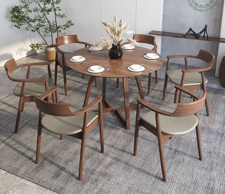 LEILANI Hiroshima Princess Chair Solid Wood Round Dining Conference Table Option ( Choice of 7 Size )