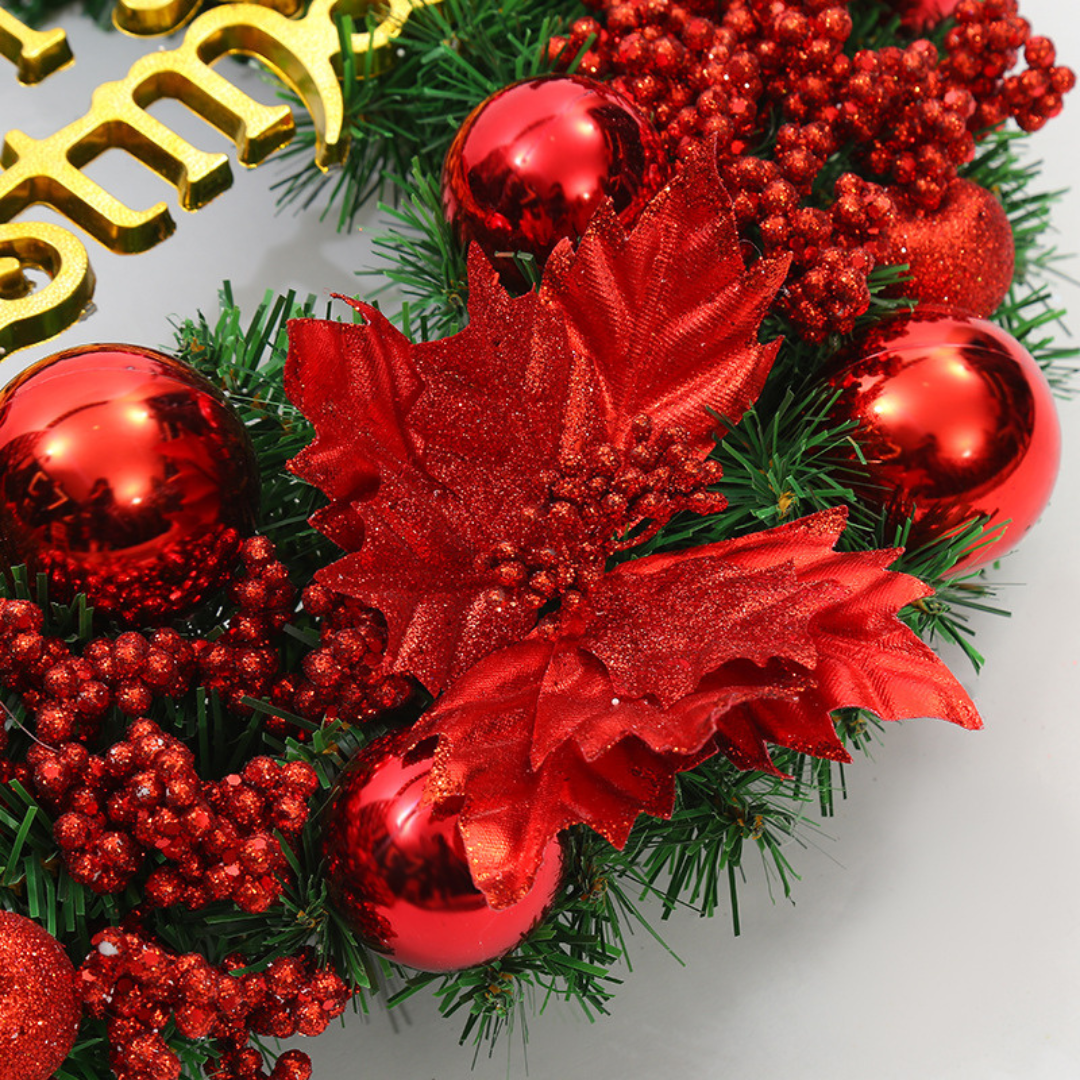 Christmas Faux Pine & Berries Wreath