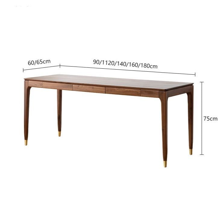 ALIVIA RITZ Modern Desk Console Table Solid Wood desk Natural / Walnut