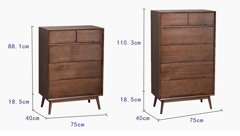 ANN Scandinavian Solid Wood Chest of Drawers Cabinet Storage ( 4 Color 2 Size )