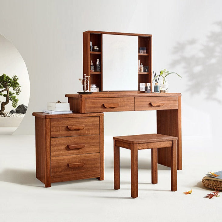 Carlie EMBASSY Solid Wood Dressing Table Storage Cabinet Vanity Mirror