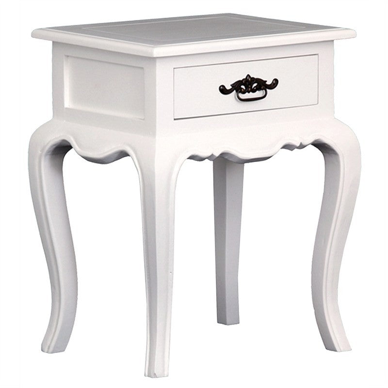 French Bedside Table Night Stand 50 cm Linda 1 Drawer