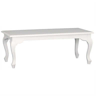 French Coffee Table 120 cm Jennifer Solid Timber - White Colour  FCF688CT-120-70-QA-WH_1