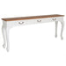 French Console 3 Drawer 180cm Sofa Table Solid Timber - White Natural FCF688ST-003-QA-WR_1