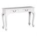 French Console Table Jennifer Solid Timber 2 Drawer Sofa Table, 120cm, White Colour Writing Table Laptop ST-002-QA-WH_1