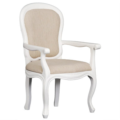 French Dining Arm Chair Jennifer Armchair Solid Timber - White FCF688CH-56-54-QA-AC-WH_1