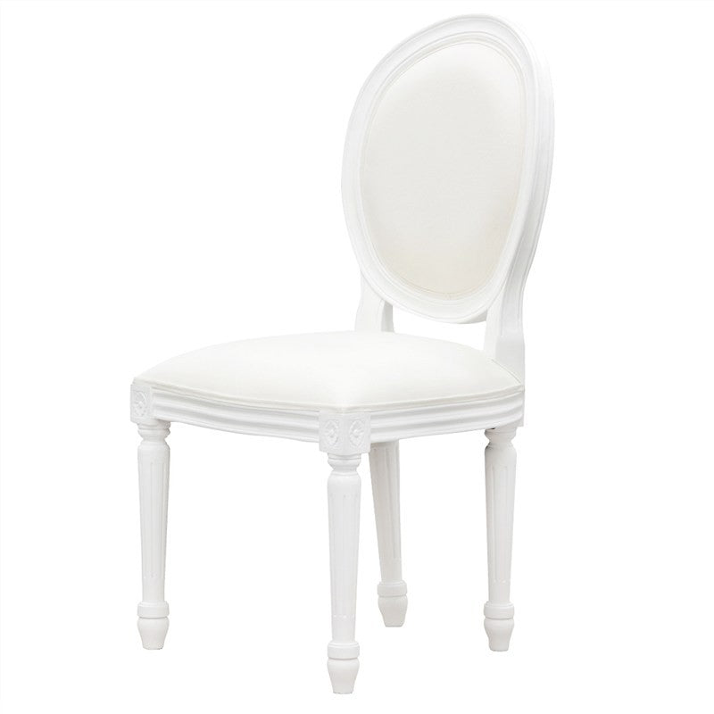 French Round Back Dining Chair, —