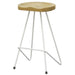 French Saddle Bar Stool Alicia Teak Timber and Steel - White FCF688BR-067-LBS-WH_1