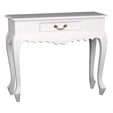 French Sofa Table 90cm Jennifer  Solid Timber 90cm Console Table - White Colour FCF688ST-001-CV-WH_1