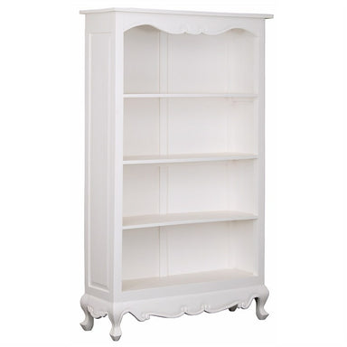 French Tall Bookcase Jennifer Solid Timber , White FCF688BC-000-QA-180-WH_1