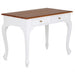 French Writing Table Jennifer Solid Timber 2 Drawer Desk - White Natural FCF688DK-002-QA-WR_1