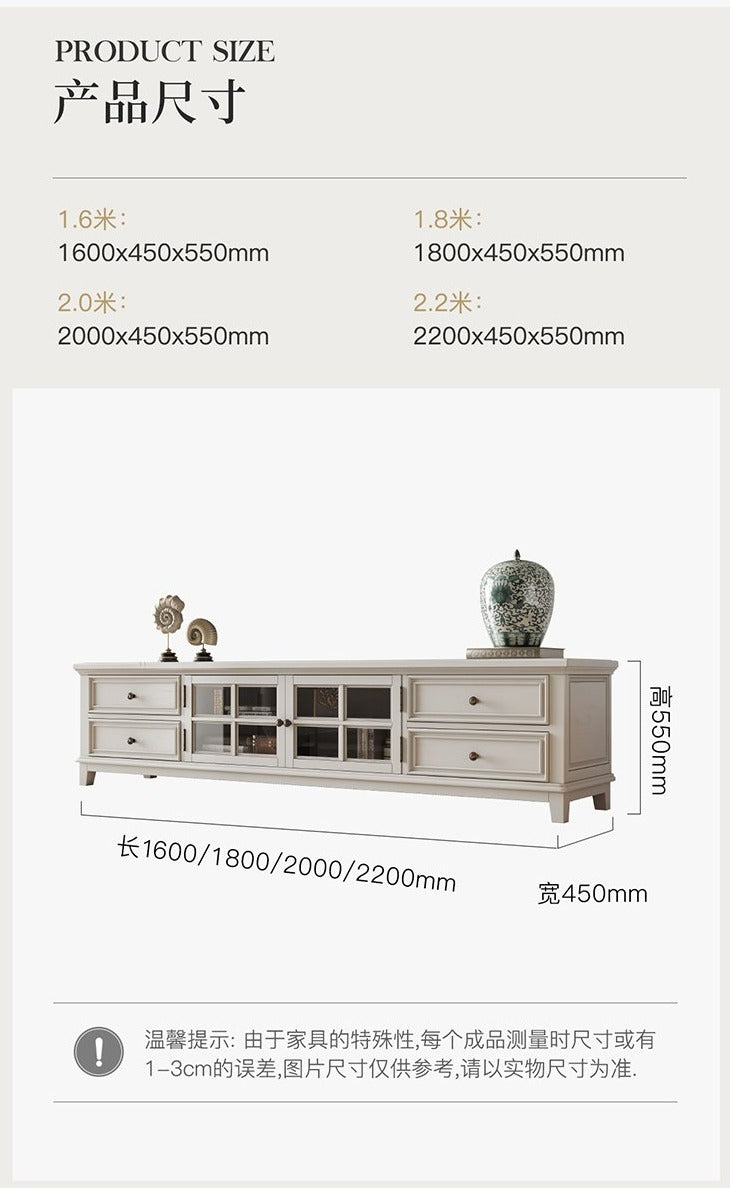 Leonardo Classic Country Solid Wood TV Console Cabinet