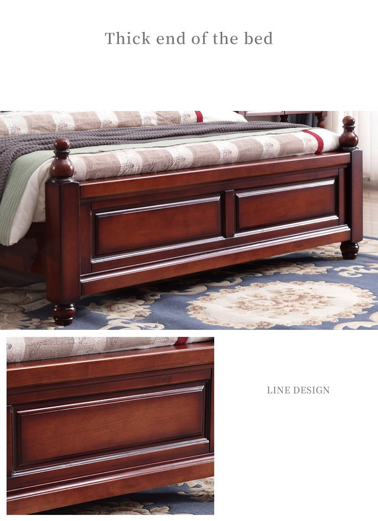 Lucy Boston Hilton Bed American Classic Solid Wood ( Select from 2 Size  2 Color )