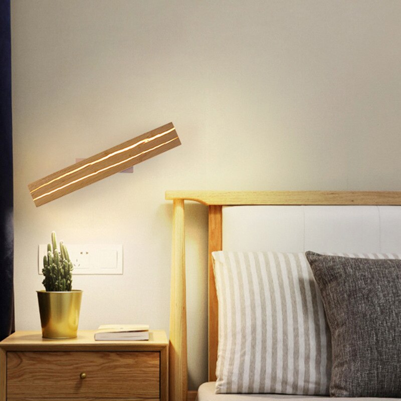 Rotatable Wooden Wall Lamp