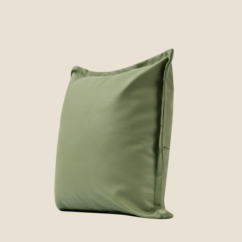 Yara Avocado Leather Throw Pillow