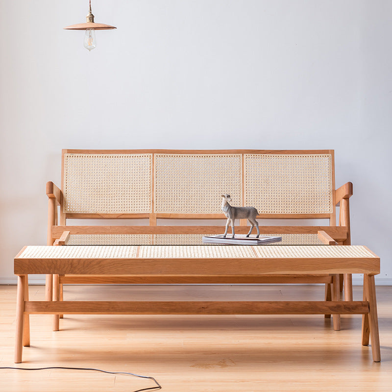 For the Australia Only-Atticus Rattan Bench & Ottoman