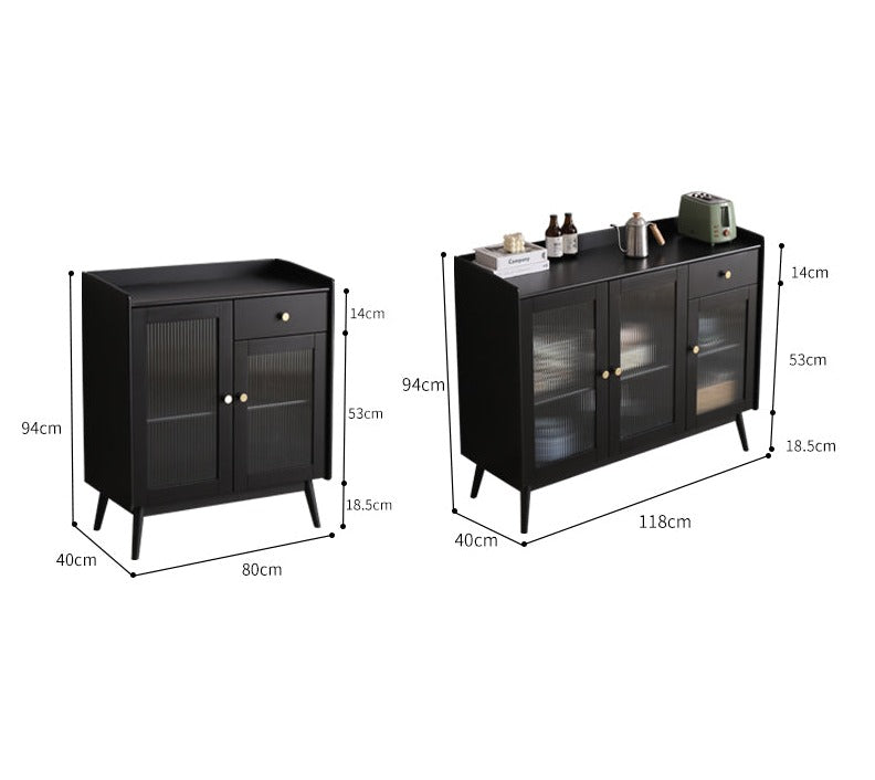 Catalina MARRIOTT Buffet Sideboard Cabinet Scandinavian Hardwood ( 4 Color, Walnut, Grey, Black, White )