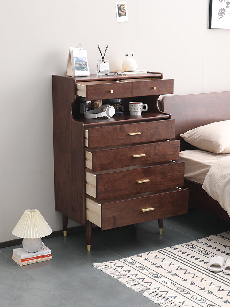 VERA SWEDEN Scandinavian Chest of Drawers American Hardwood Walnut Black White