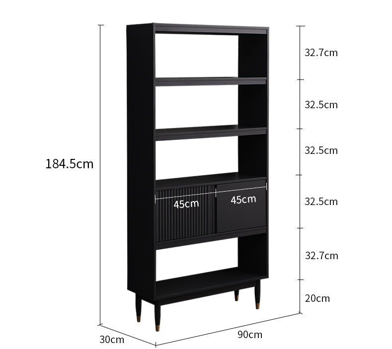 ISABEL HYATT Bookcase Nordic Solid Wood Bookshelf Display Cabinet ( 2 Size 4 Color )