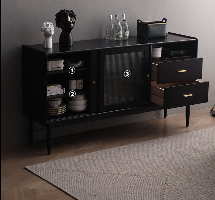 AMALIA Scandinavia Buffet Sideboard Modern Solid Wood sideboard ( 4 Colour )