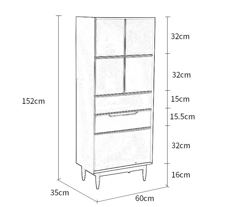 REBECCA SWEDEN Bookcase Display Scandinavian Solid Wood ( 4 Colour 3 Size )