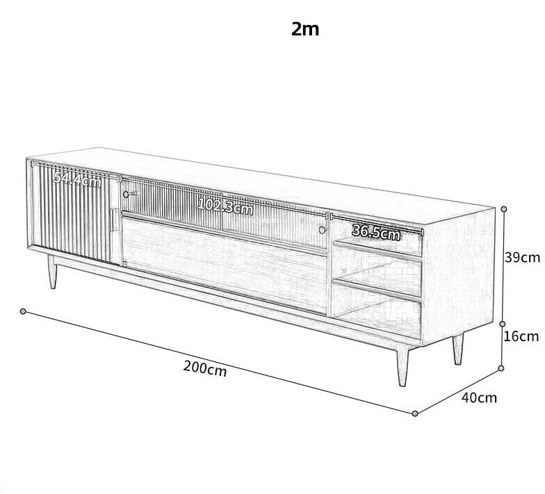 DANA SWEDEN Scandinavian TV Console Hardwood ( 3 Size 4 Colour )