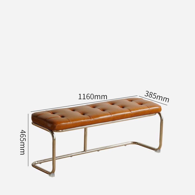 Carlea Leather Bench & Ottoman