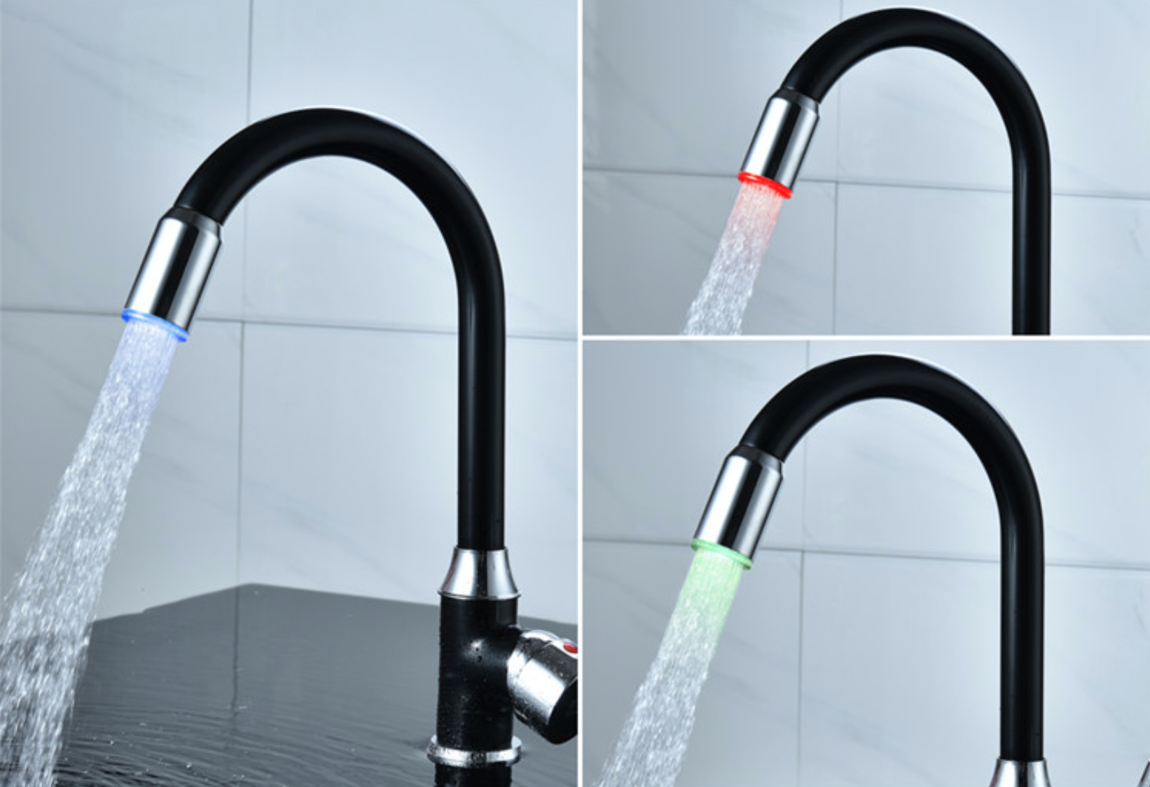 EVAN Smart LED Black Tap Faucet