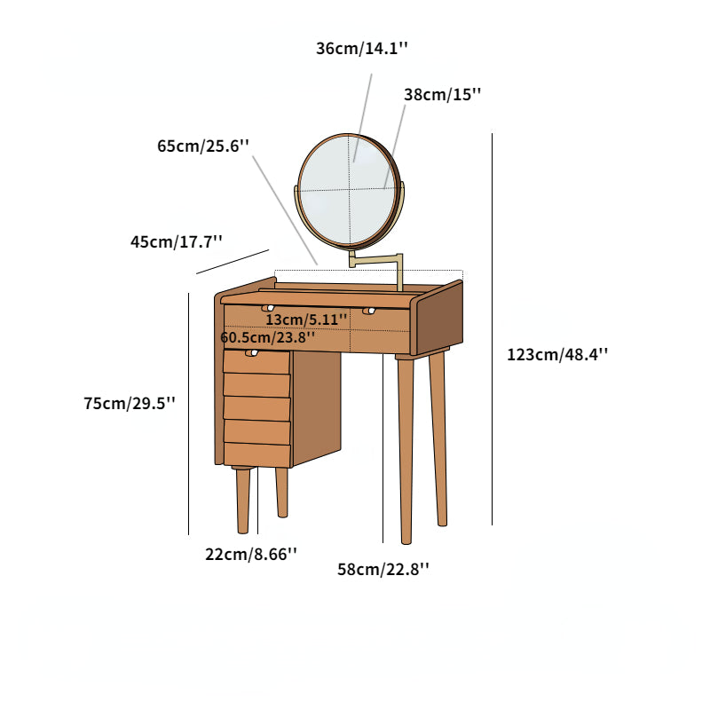 Carlina Solid Wood Vanity Table