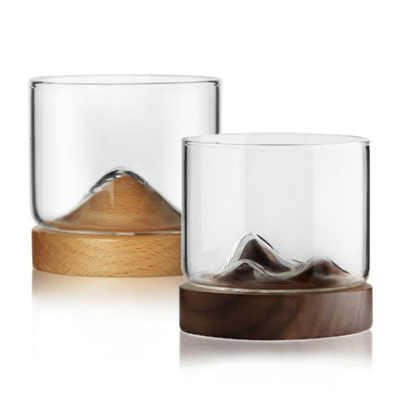 Mountain Glass with Coaster
