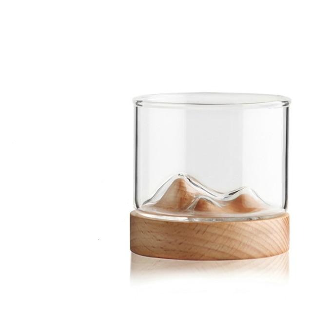 Mountain Glass with Coaster