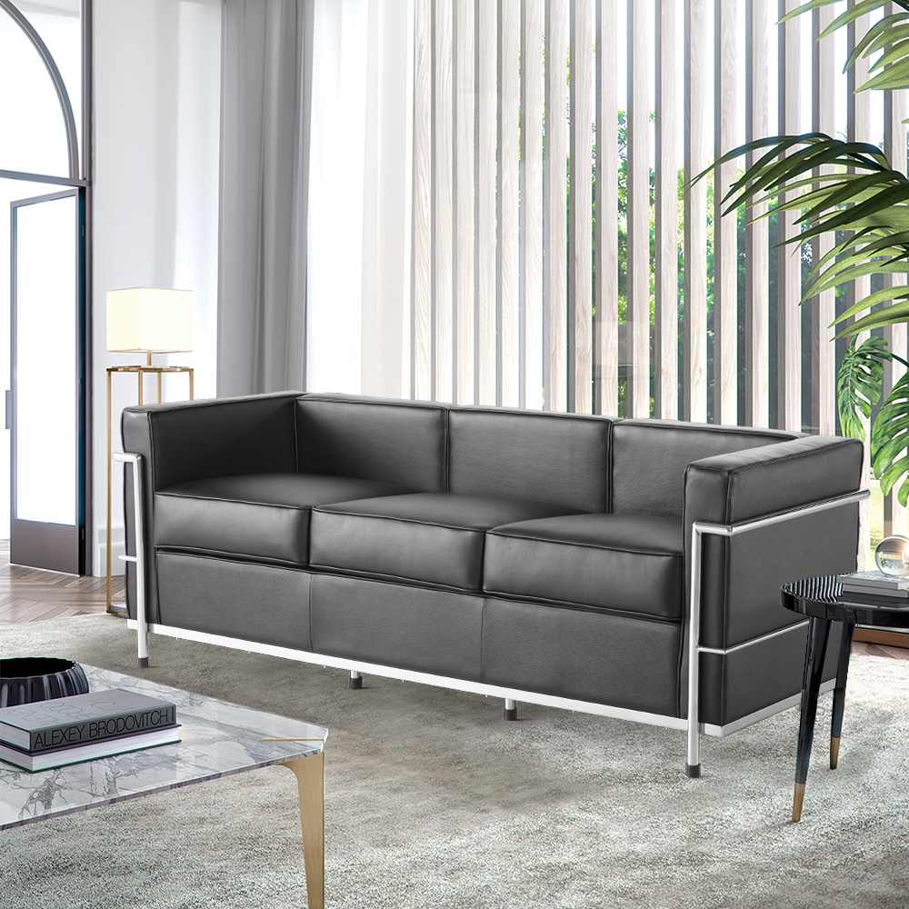 Chafin Contemporary Leather Sofa